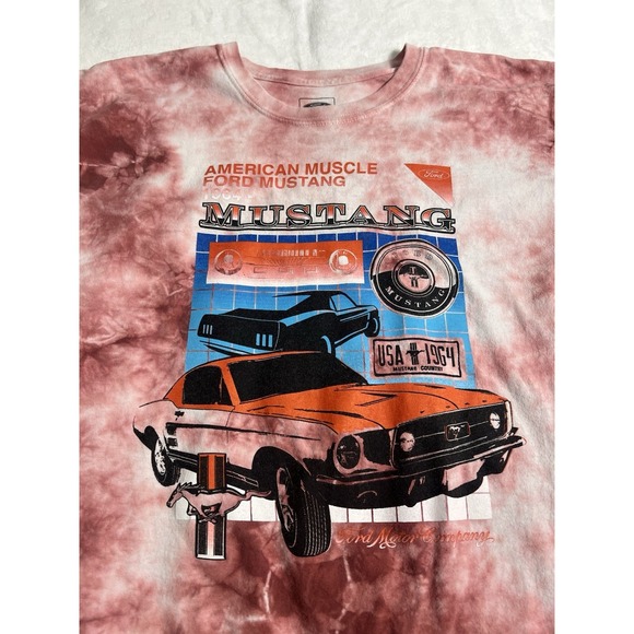 Ford Other - Ford Mustang Tie Dye Graphic Cotton Crew Neck Short Sleeve T-Shirt L